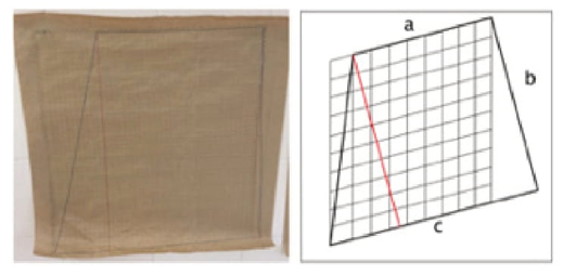 Elaboración original y aproximación con Geogebra (creada por los autores), respectivamente, de un grupo clasificado en la Categoría 3.