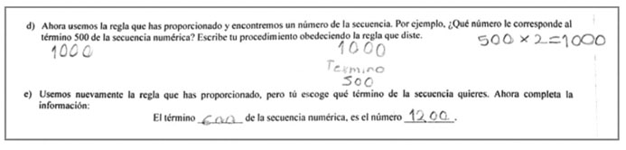 Respuestas del estudiante 13 en la Secuencia 9 del Bloque II. Incisos d) y e)