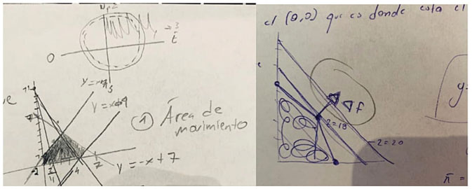 Alumnos utilizando conceptos de espacios vectoriales y c&aacute;lculo multivariado