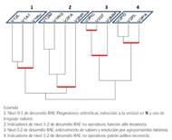Árbol de similaridad del grupo B (en rojo, nodos más significativos).