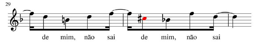 Forma&ccedil;&atilde;o da sens&iacute;vel na cad&ecirc;ncia da se&ccedil;&atilde;o A (cc. 29-30). 