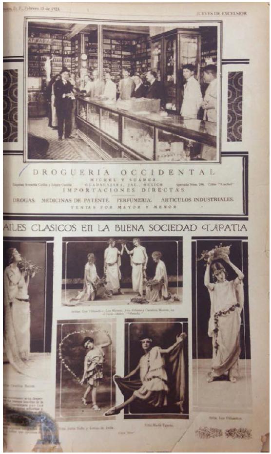 Foto Star, &ldquo;Bailes cl&aacute;sicos en la buena sociedad tapat&iacute;a&rdquo;, Jueves de Exc&eacute;lsior, febrero 15, 1923, s/p. Hemeroteca de la Biblioteca Lerdo, Secretar&iacute;a de Hacienda y Cr&eacute;dito P&uacute;blico