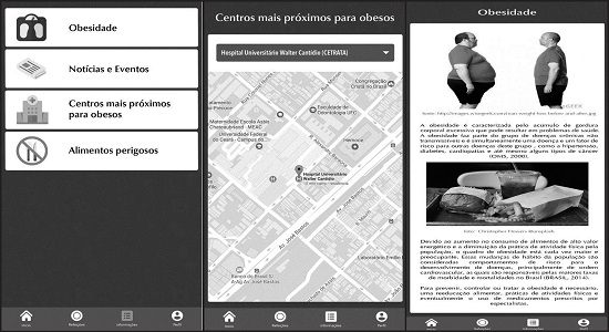 Telas de informações gerais e personalizadas do protótipo de alta
                            fidelidade