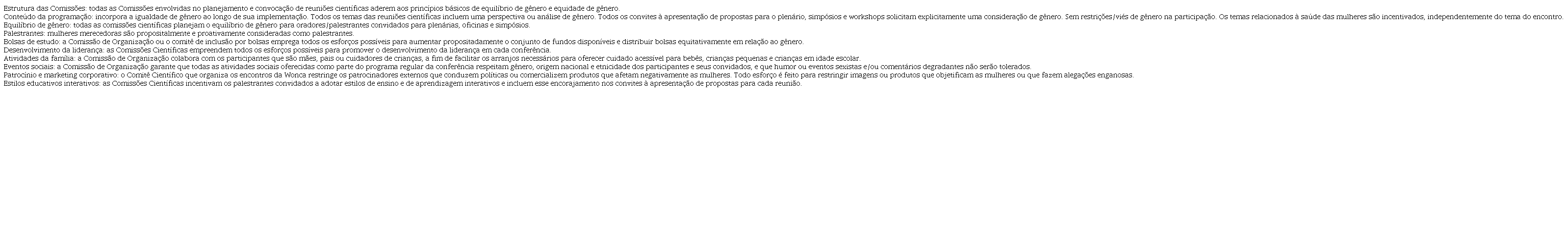 Dez passos resumidos para equidade de g&ecirc;nero para encontros
                        cient&iacute;ficos da Wonca, 2010