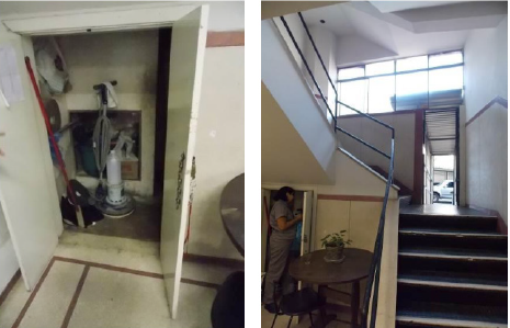 The wardrobe inside the police station where E. was hidden from a commission supervising the police station in search of traces of torture