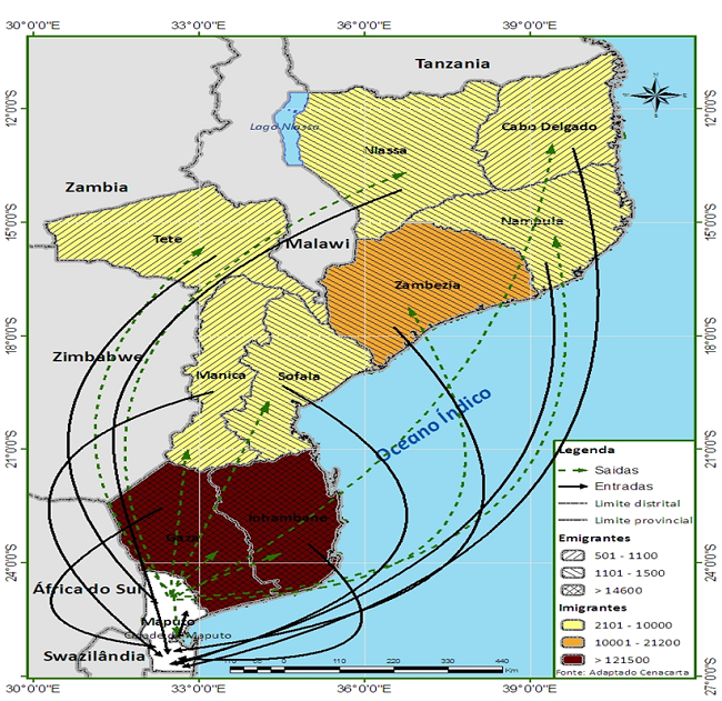 Fluxos migrat&oacute;rios internos de toda a vida - prov&iacute;ncia de Maputo, 2007