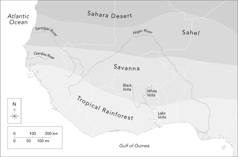 Main West African rivers and ecosystems