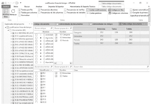 Interfaz de generacin de tablas cdigo-documento