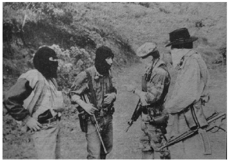 Comandantes del MJBC “Ernesto”, “Alonso” y “Romel”