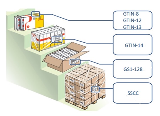Identificación en cada nivel de empaque.