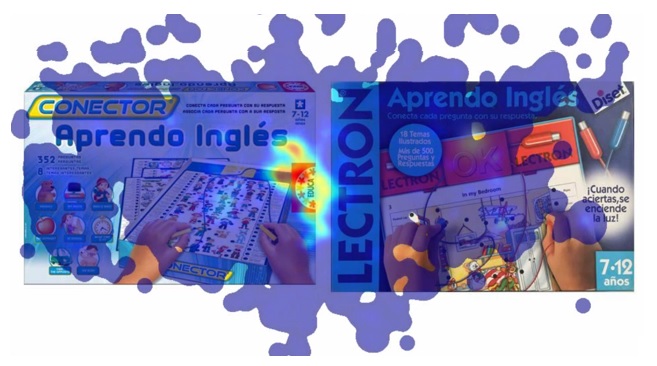 Mapa de opacidad por Eye Tracking de ambos juguetes, visualizado por mujeres.