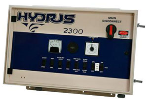 Central pivot irrigation machine: Example of control panel