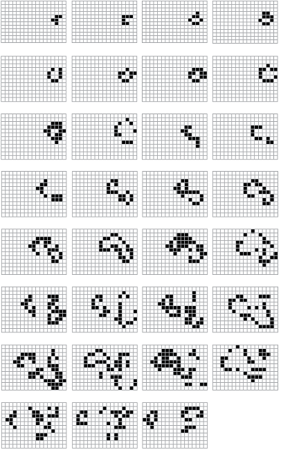 El juego de la vida con 30 generaciones