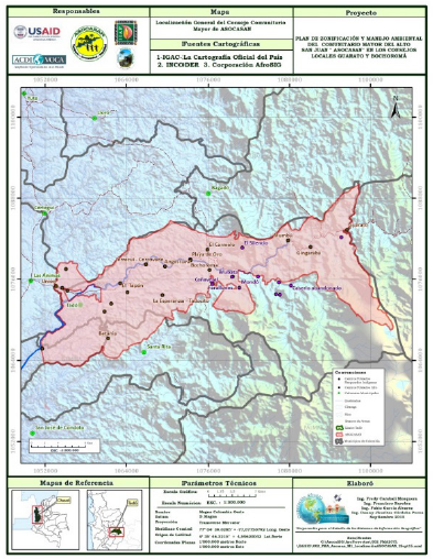 Localización del territorio colectivo Asocasan