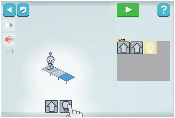 Videojuego Lightbot.