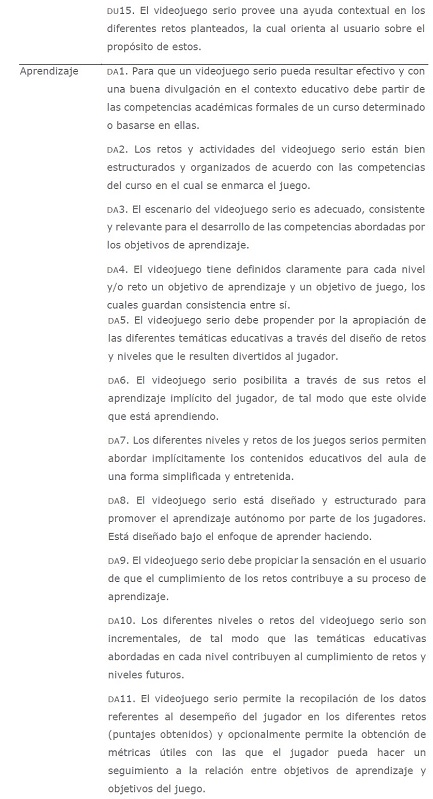 Directrices propuestas para videojuegos serios
