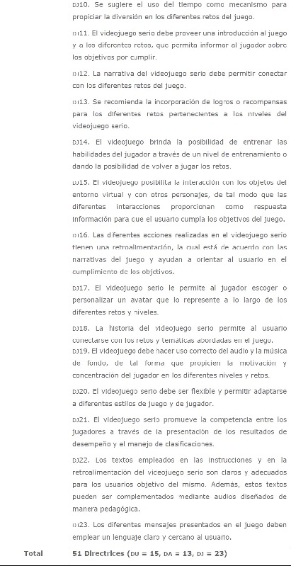 Directrices propuestas para videojuegos serios