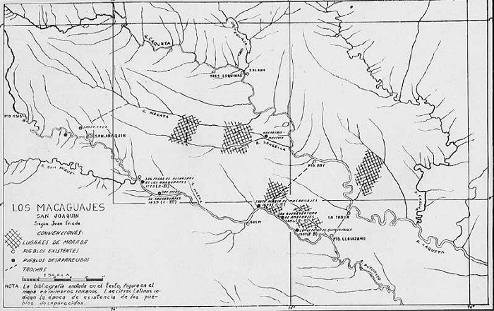 Mapa Los Macaguajes de Juan Friede