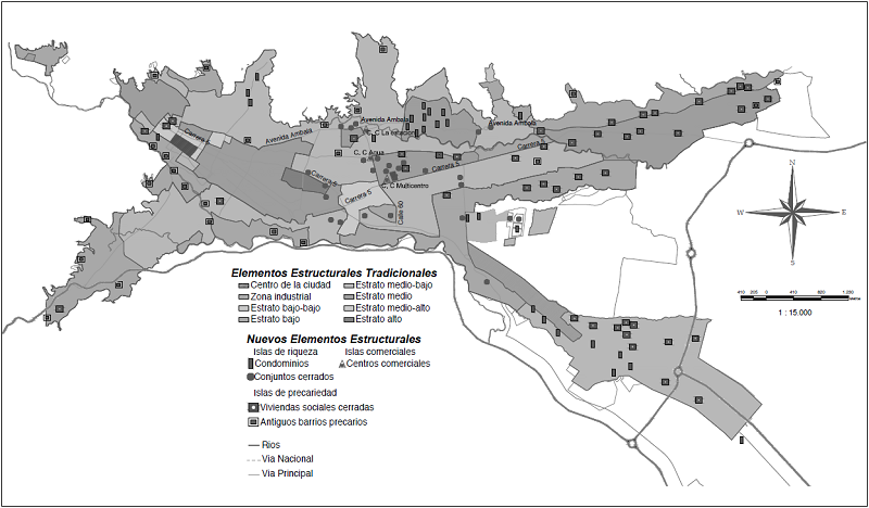 Ibagu&eacute;. Modelo del proceso de urbanizaci&oacute;n y crecimiento urbano entre 1990 y 2014.