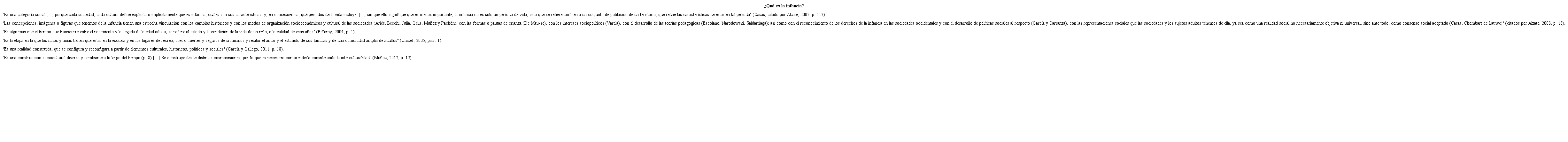 &iquest;Qu&eacute; es la infancia?
