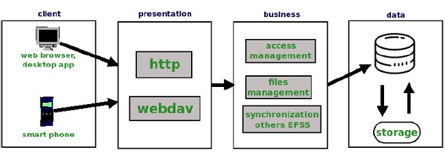 EFSS logical layers.
