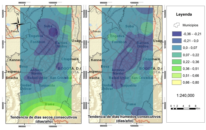 Mapa de &iacute;ndices CDD y CWD