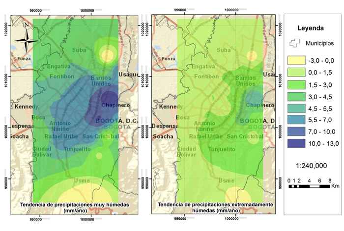 Mapa de &iacute;ndices R95p y R99p