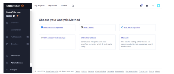 Selection of the tool for automation of integration through pipelines.