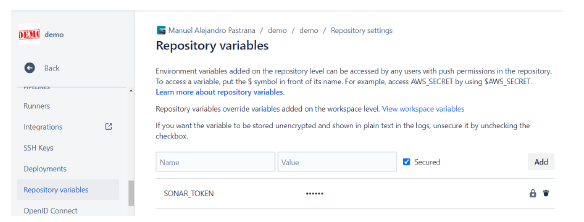 Variable environment creation for the tool-to-tool linking key.