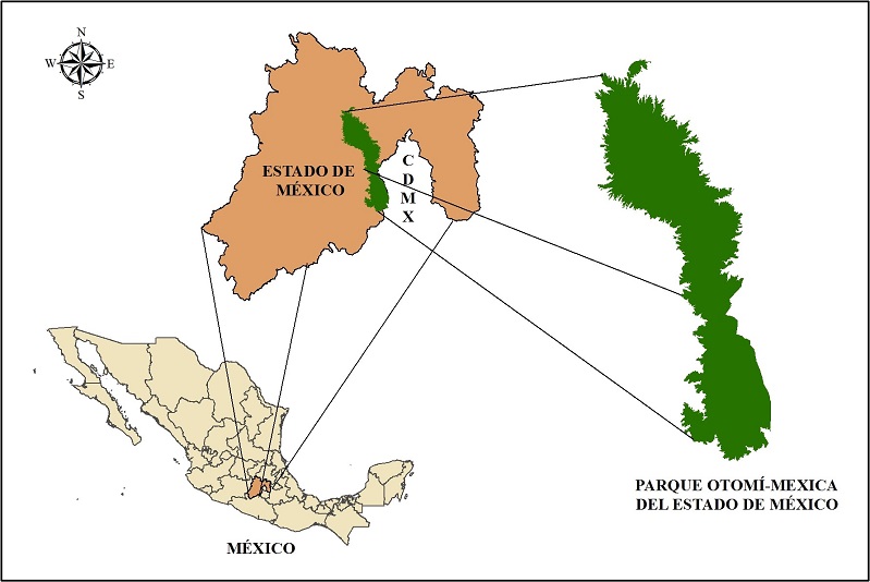 Ubicaci&oacute;n geogr&aacute;fica del Parque Otom&iacute;-Mexica del Estado de M&eacute;xico.