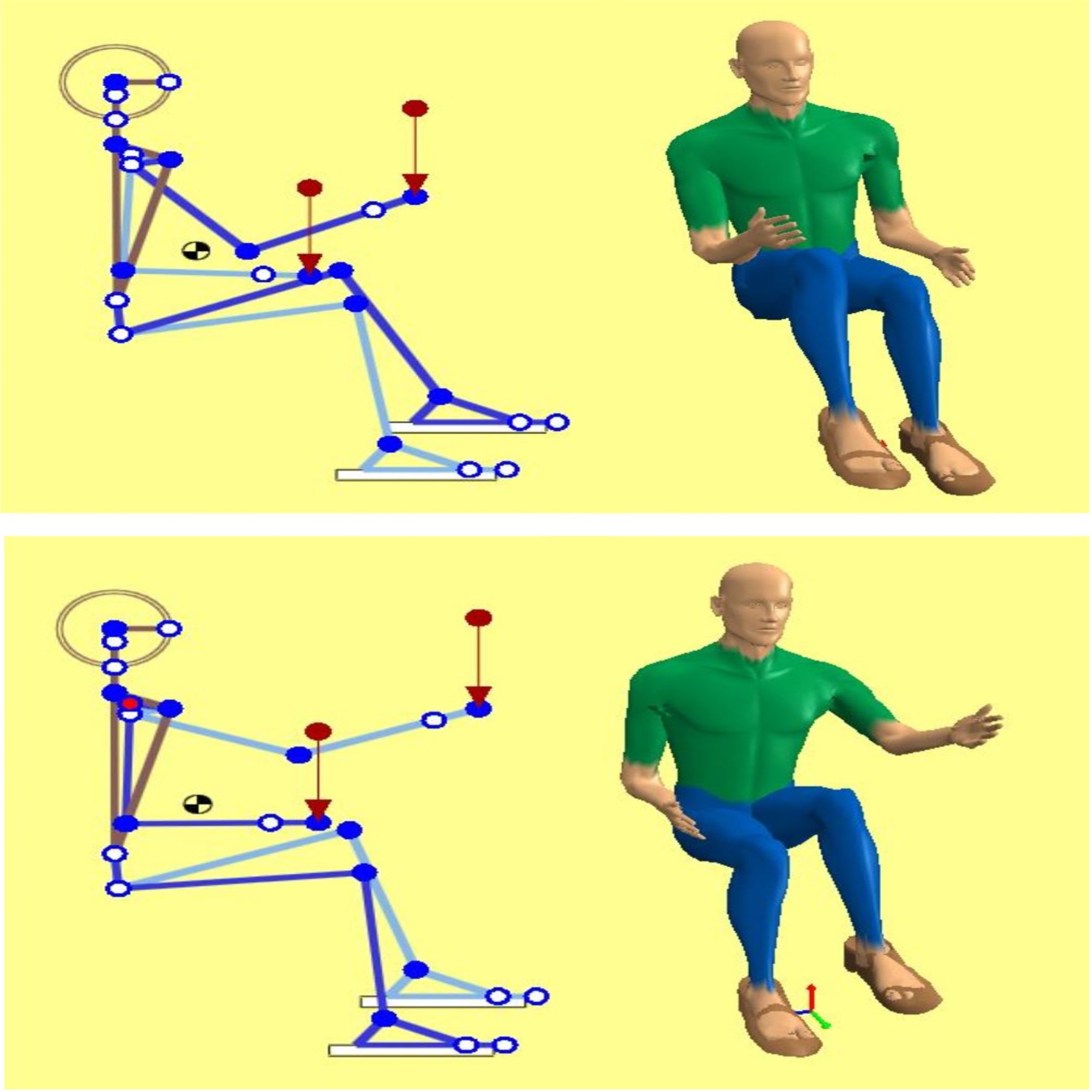 Simulaci&oacute;n de movimiento por software Kinovea.