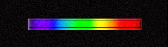 Espectro continuo obtenido por el espectrofotómetro. El cuadro negro marca el área extraída (300 x 80 pixeles) empleada para obtener el vector de transmitancia.