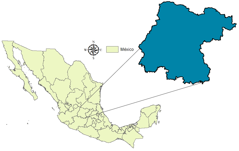Ubicaci�n del estado de Guanajuato utilizado como caso de estudio en la presente investigaci�n.