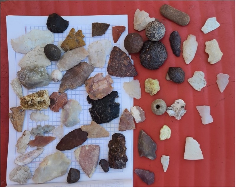 Colecci�n de vestigios arqueol�gicos atribuidos a la etnia guachichil. 