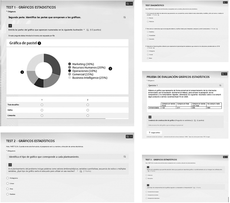 Ejemplo de los tests y prueba elaborados para el curso.