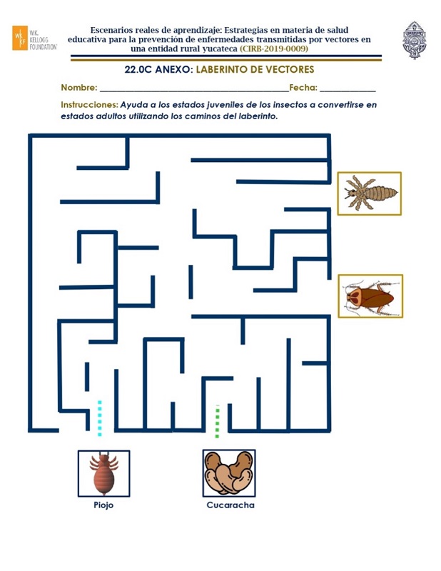 Formato de actividad de cierre &ldquo;Laberinto de vectores&rdquo;.