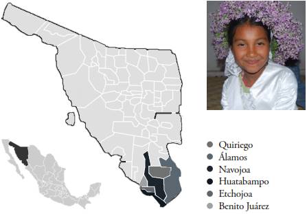 Localización geográfica de la zona yoreme/mayo de Sonora