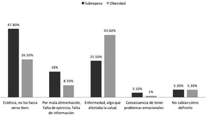 Percepciones acerca del sobrepeso y la obesidad