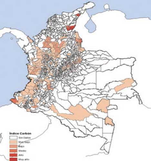 Índice de conflicto, carbón