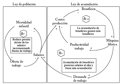 Mapa conceptual. Ley de la poblaci&oacute;n y ley de la acumulaci&oacute;n
