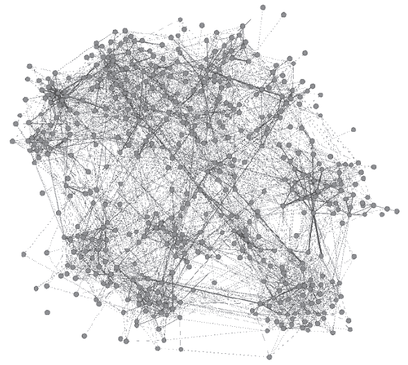 Estructura sociocéntrica en la red académica del CP.
							2008-2014