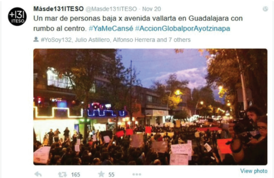 Interacciones de M&aacute;sde131ITESO con otros colectivos.