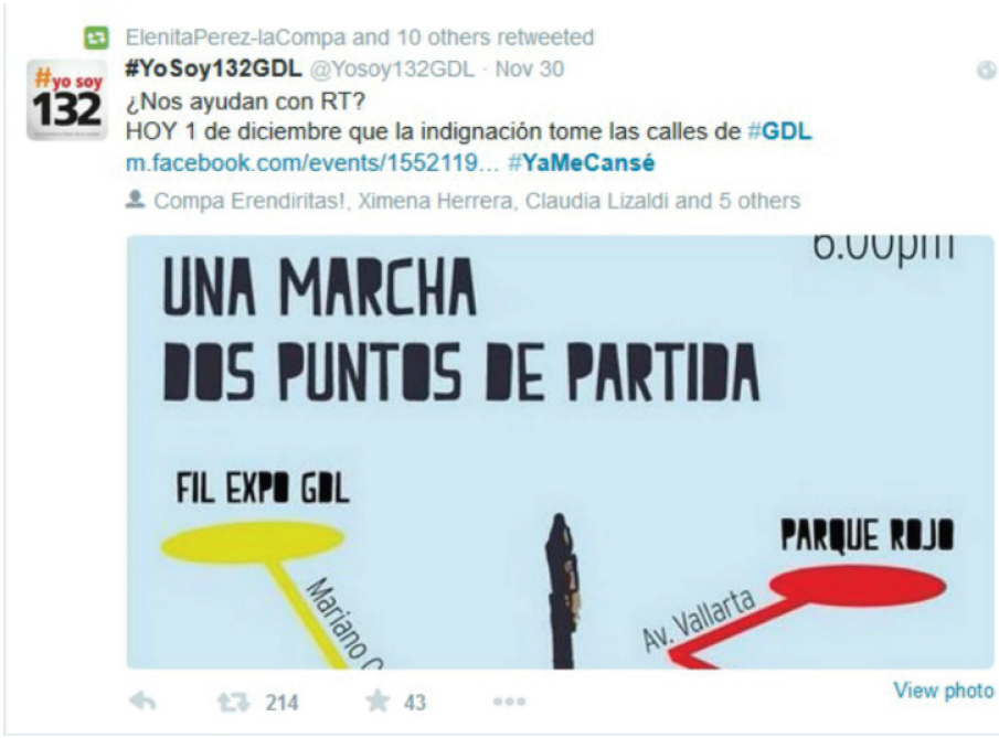 Convocatoria en Twitter para participar en el #1DMX.