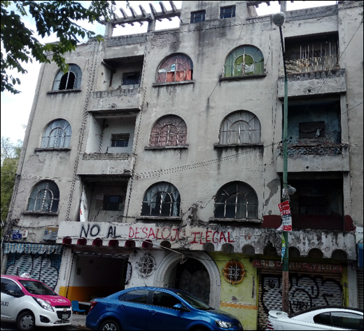 Edificio en juicio de desalojo, colonia Guerrero