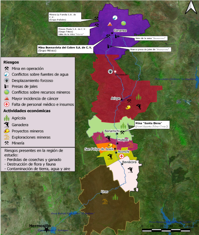 Mapa común Taller de Cartografía Social en el río Sonora