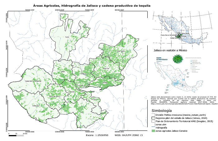Distribuci&oacute;n estrat&eacute;gica de la producci&oacute;n de agave tequilero