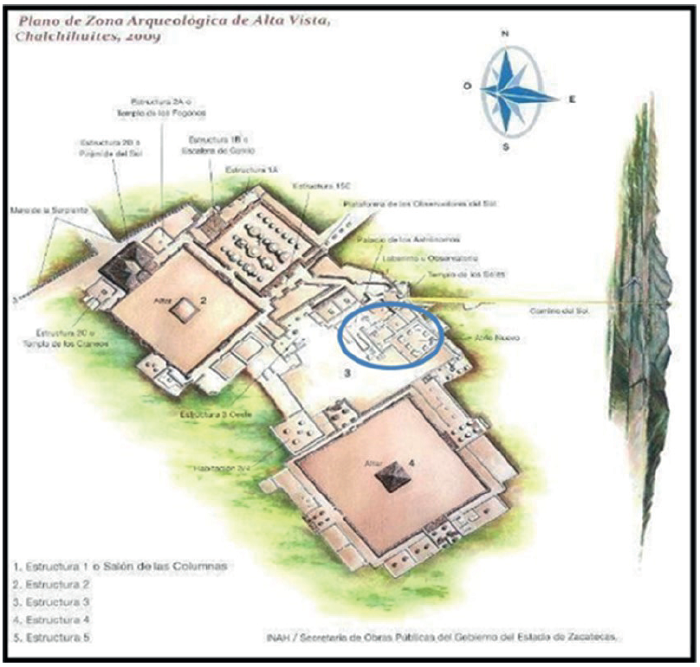 Plano de la Zona Arqueolgica de Chalchihuite