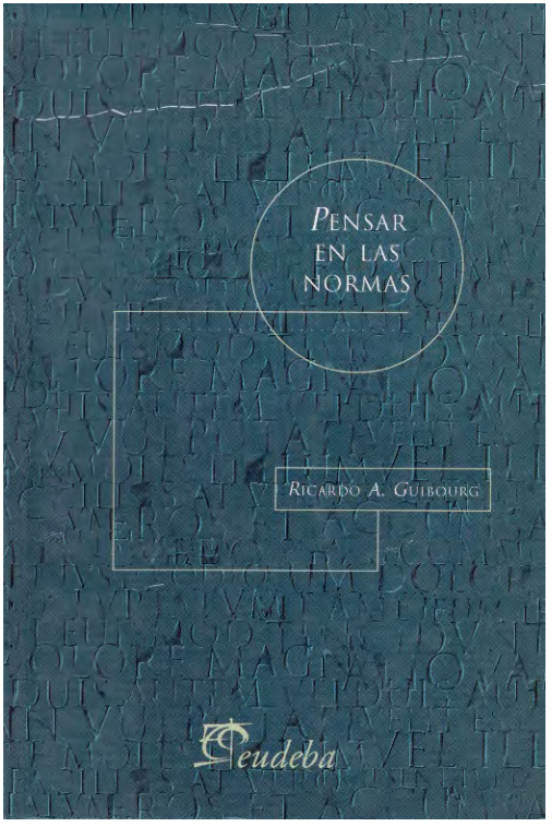Carátula de “Pensar en las normas”.