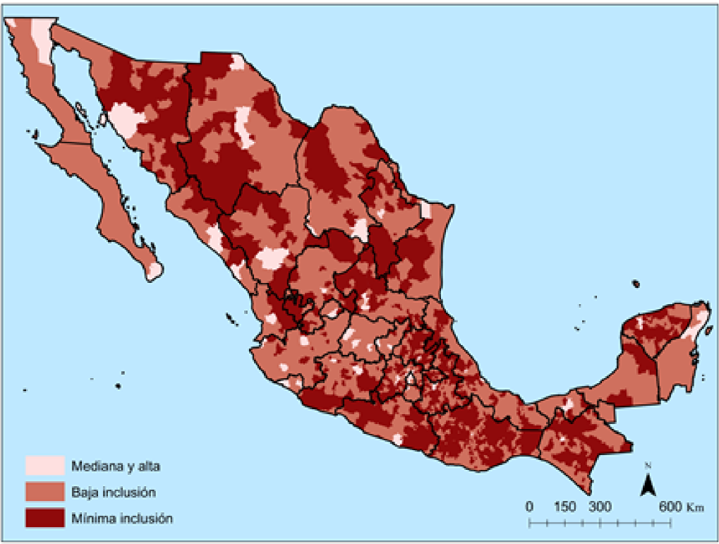 Inclusi&oacute;n financiera municipal en M&eacute;xico, 2011.