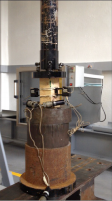 Foto de ensayo para obtención de módulos de elasticidad